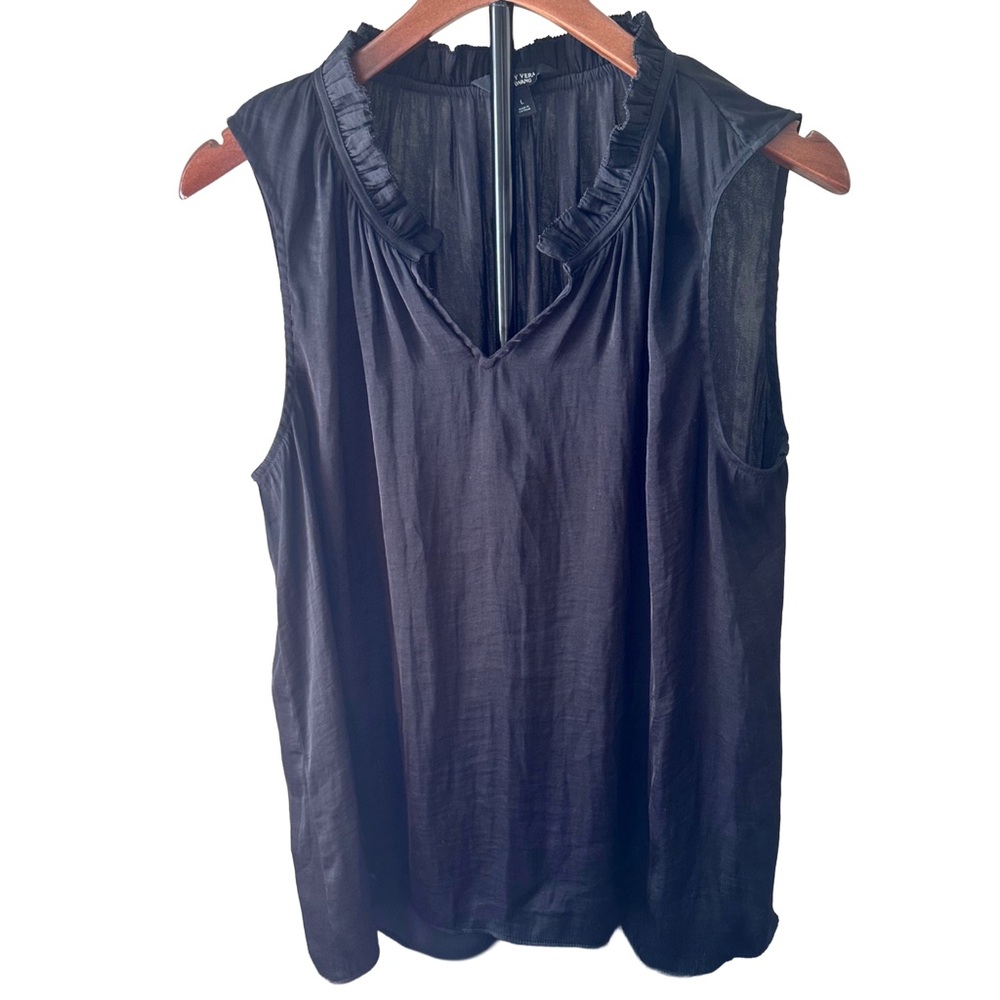 Simply Vera Vera Wang Black Ruffled Blouse